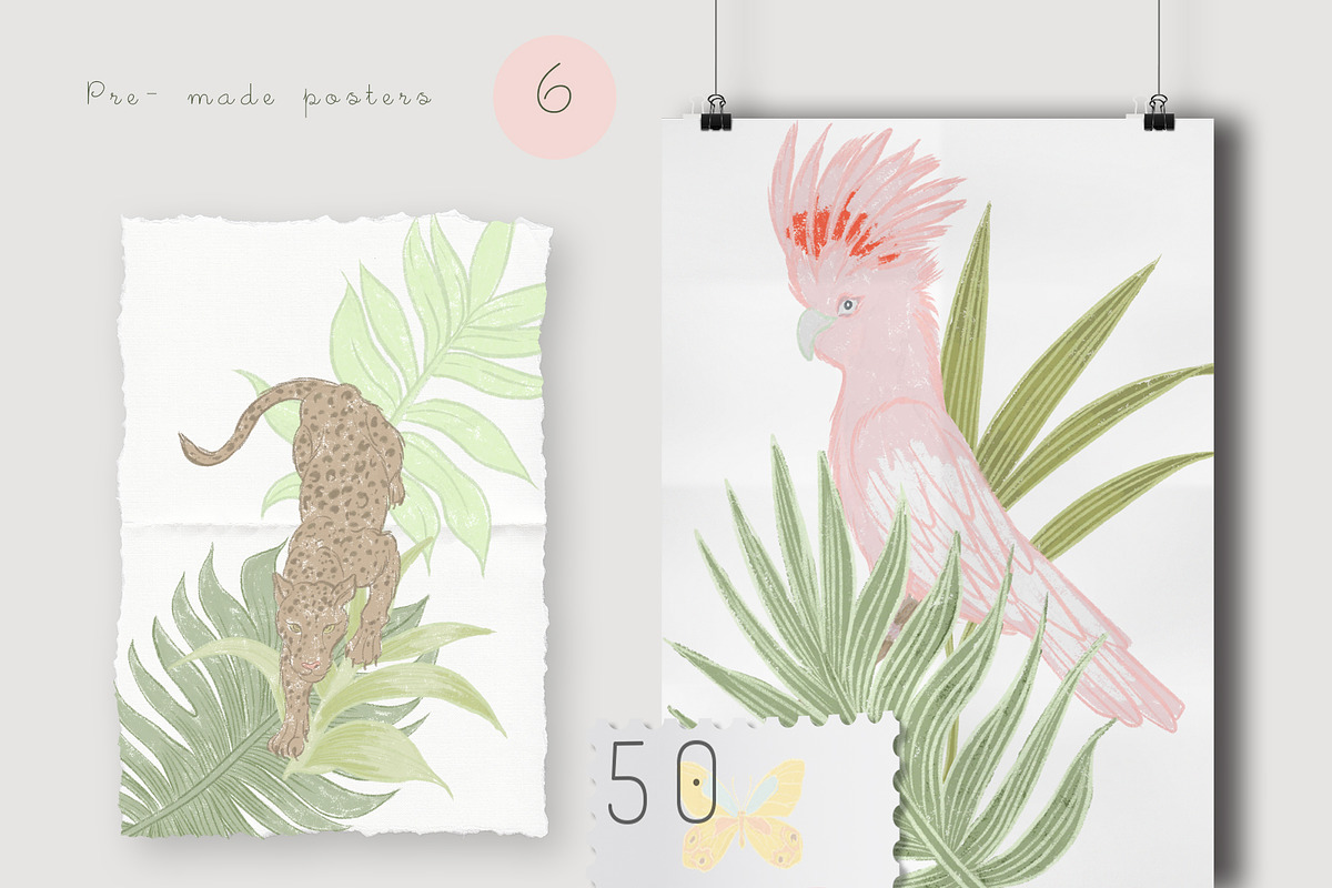Solana tropical whimsy clipart, an Object Graphic by mila_leev (Photo 7 of 10)