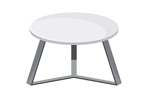 Table furniture of glass and metal, an Object Illustration by the8monkey