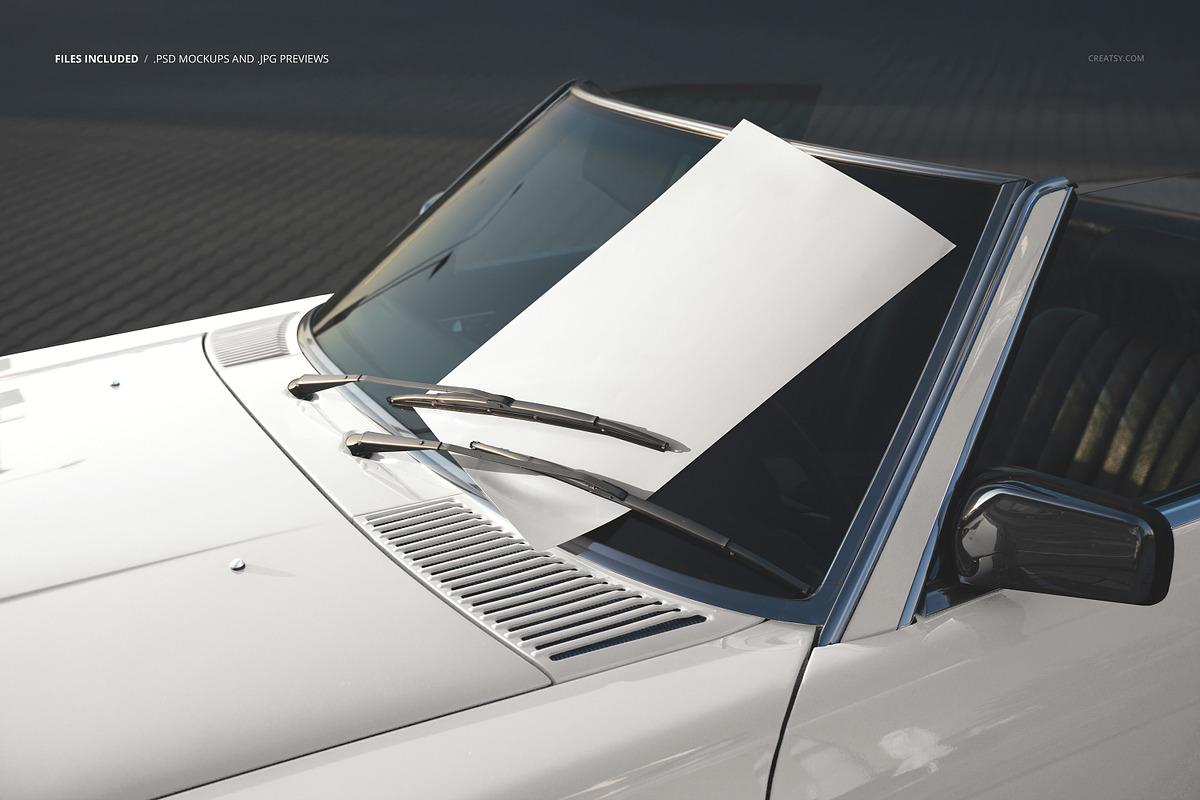 Bar Poster Ad on Car Window Mockup, an Advertising Mockup by creatsy5 (Photo 2 of 6)