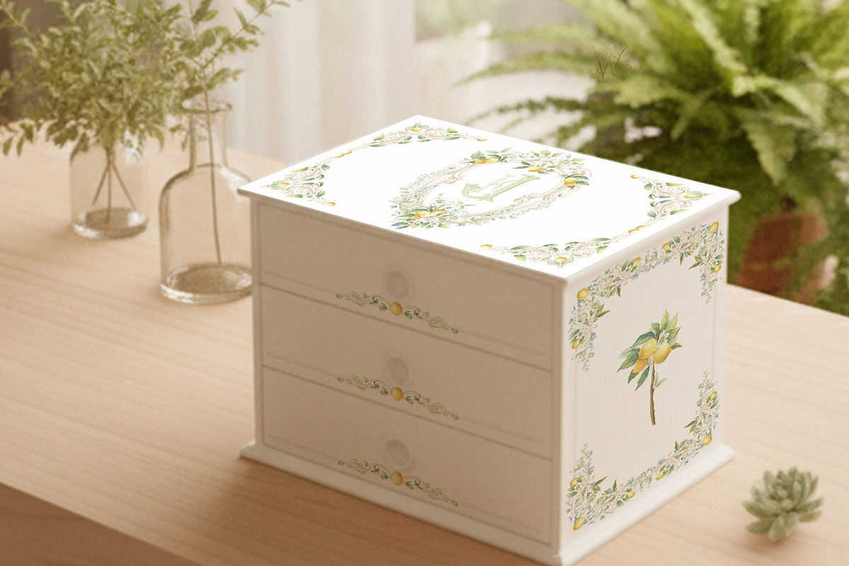 Lemon Lily Wedding Watercolor Bundle, a Decorative Illustration by WonderWonder (Photo 6 of 13)