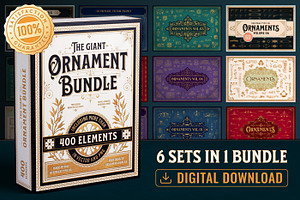 The Giant Ornament Bundle, an Illustration by Heritage Type Co.