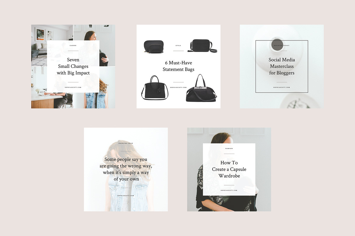 Sophia Brand Graphics, a Social Media Template by studiolmh (Photo 5 of 5)
