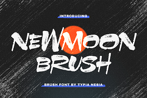 Newmoon Brush - Dry Brush Font