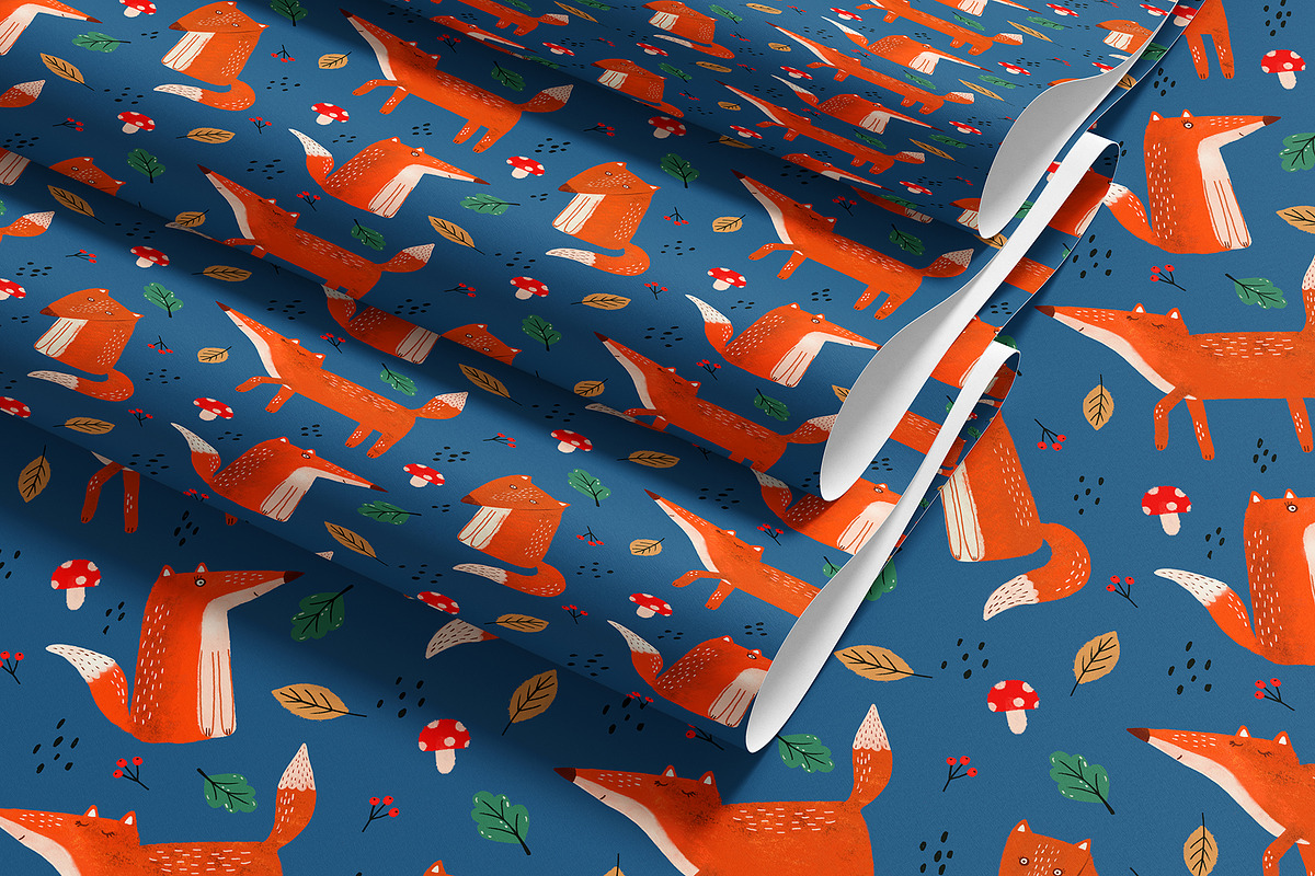 Foxy Tales — Seamless Patterns, a Pattern Graphic by Alona Savchuk (Photo 9 of 10)