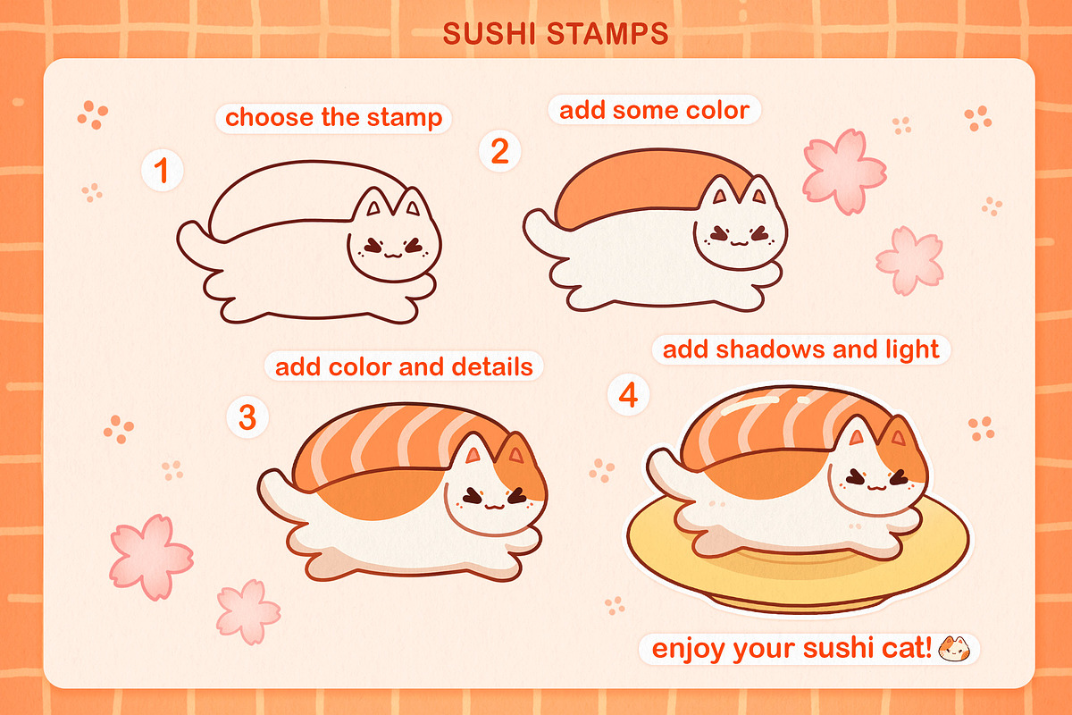 Procreate Brushes Anime, Cute Stamps, a Food Illustration by InkPrintsTattoo (Photo 6 of 7)