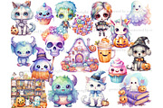 Cute Halloween Clipart Bundle, a Person Illustration by GlamArtZhanna (Thumbnail 3 of 5)
