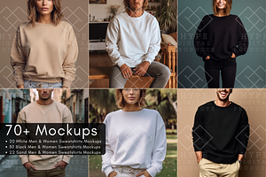 Gildan Sweatshirt Mockups Bundle