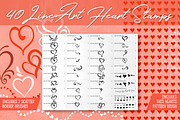 Line Art Hearts Procreate/Affinity, a Brush Add-On by DeloresArt (Thumbnail 2 of 14)