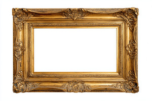 Ornate Gold Frame Empty Picture Fram, a Photo by Pixeness Studio