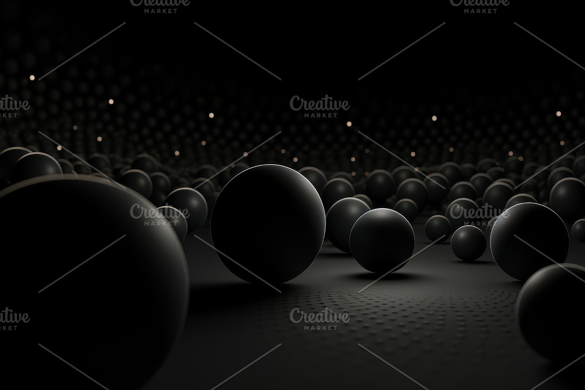 41 Black spheres illustrations, an Object Illustration by Handmadefont (Photo 6 of 41)