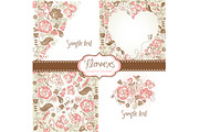 4 Floral template designs - Clipart, an Illustration by GraphicMarket (Thumbnail 1 of 4)