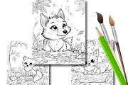 Fall Coloring Pages for Kids, a Seasonal Illustration by Design Zone (Thumbnail 4 of 7)