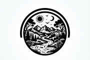 60 Eco Globe Landscape Silhouette, a Technology Illustration by Amazin_art (Thumbnail 12 of 29)