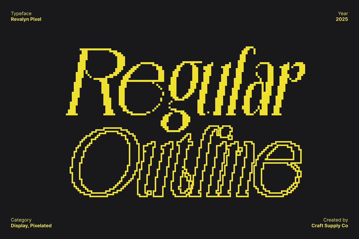Revalyn Pixel, a Serif Font by Craft Supply Co. (Photo 4 of 8)