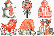 Christmas Hand-Drawn Element Clipart, an Illustration by Canvas Craft (Thumbnail 2 of 8)
