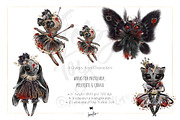 Creepy Halloween Voodoo Dolls PNGs, a Seasonal Illustration by KaramfilaS (Thumbnail 2 of 9)