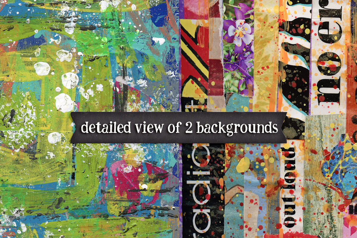 Collage Art Backgrounds Set 2, a Texture Graphic by Heather Green Designs (Photo 6 of 7)