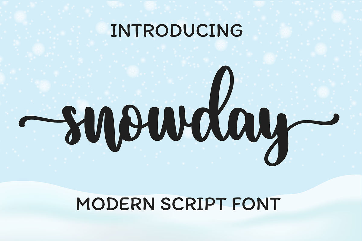 Snowday | Script Font, a Script Font by BearyType Studio (Photo 1 of 7)