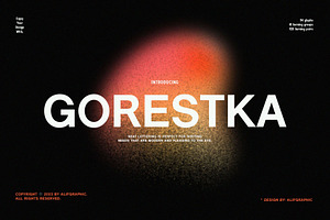 Gorestka - Modern Sans Typeface