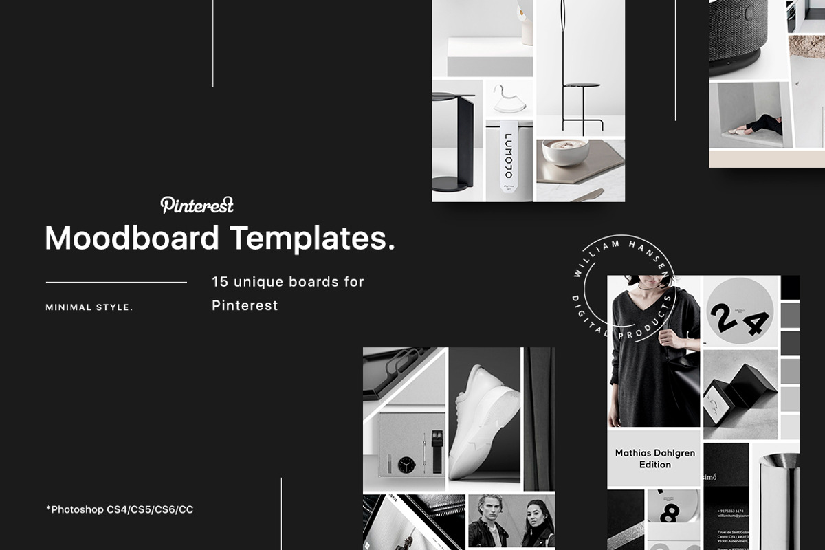 15 Pinterest Mood Board Templates, a Templates & Theme by William Hansen (Photo 1 of 4)