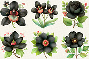 Watercolor Flowers Clipart, an Illustration by DreamCafeArt (Thumbnail 4 of 8)