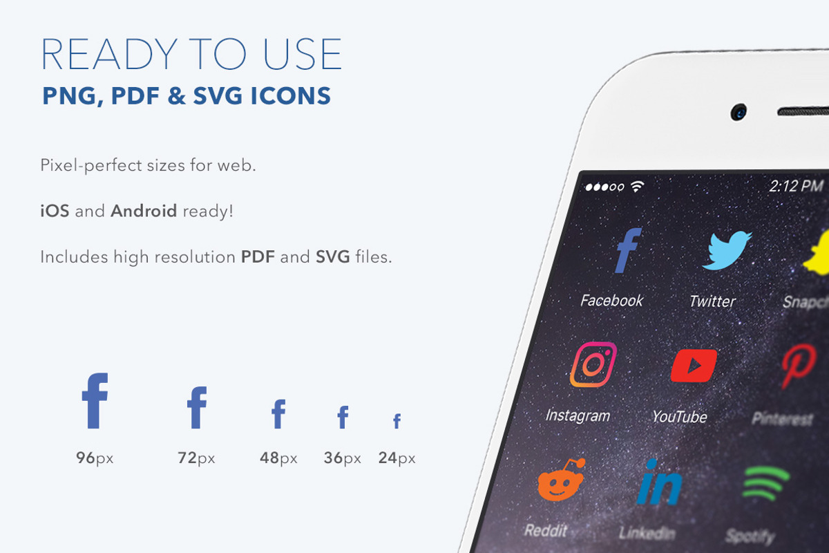 2022 Clean & Simple Social Icons, an Icon by Poego Social (Photo 4 of 5)