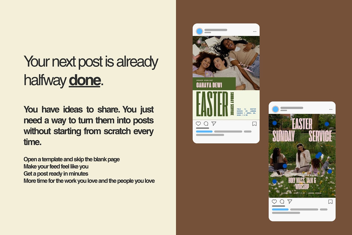 20 Church Editable IG Post Template, a Social Media Template by With Faith & Love (Photo 6 of 8)