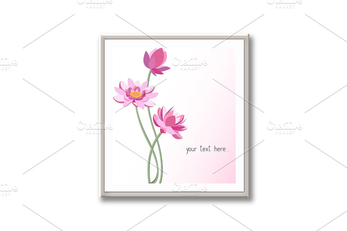 Vector lotus flowers, a Decorative Illustration by RODINA (Photo 2 of 3)