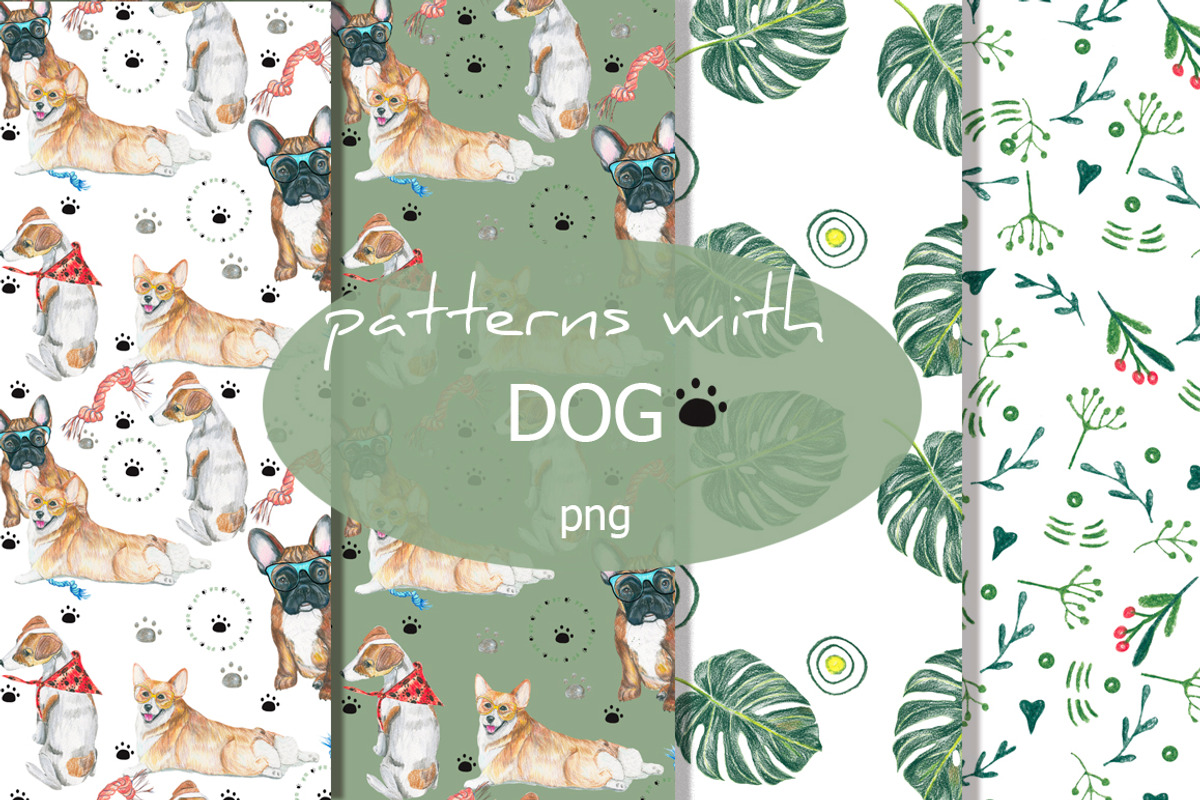 My dogs, a Pattern Graphic by JuliaFast