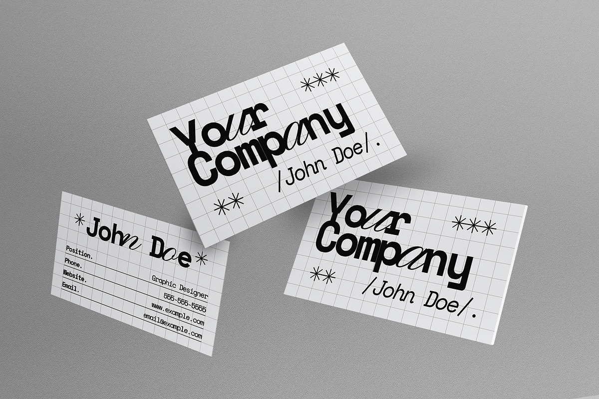 White Minimalist Business Card, a Business Card Template by graphicook (Photo 1 of 3)