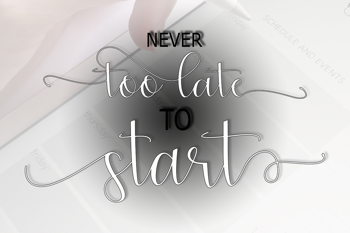 Natasa Script Font preview 3