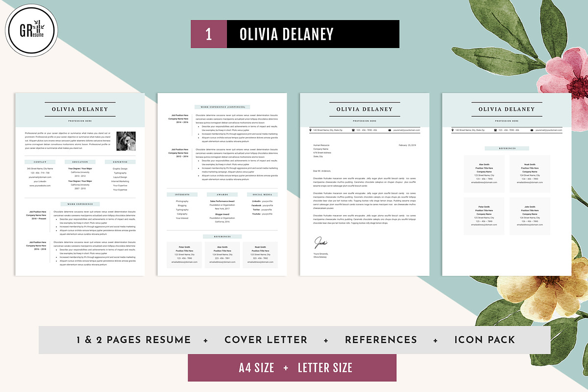 Resume Template Bundle Vol 4, a Resume Template by GResume (Photo 2 of 8)