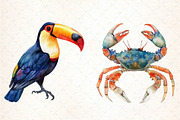 Rainforest Watercolor Vintage Nature, an Illustration by DreamCafeArt (Thumbnail 7 of 7)