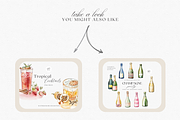Watercolor Classic Cocktails Clipart, a Decorative Illustration by ThaismotaCreativeCo (Thumbnail 5 of 6)