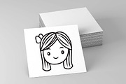 25 Girl Face Character in Line Art, a Person Illustration by jongcreative (Thumbnail 7 of 8)