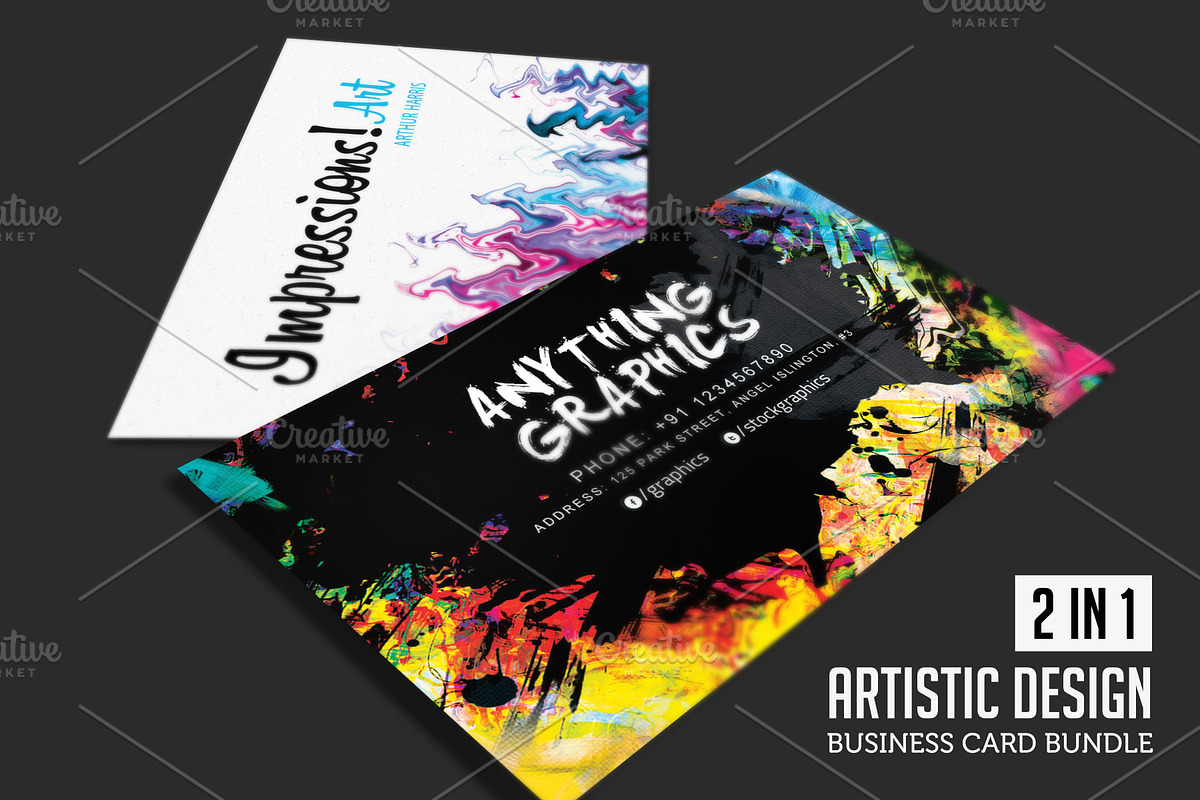 Artistic Design Business Card Bundle, a Business Card Template by PremadePixels.com (Photo 1 of 5)