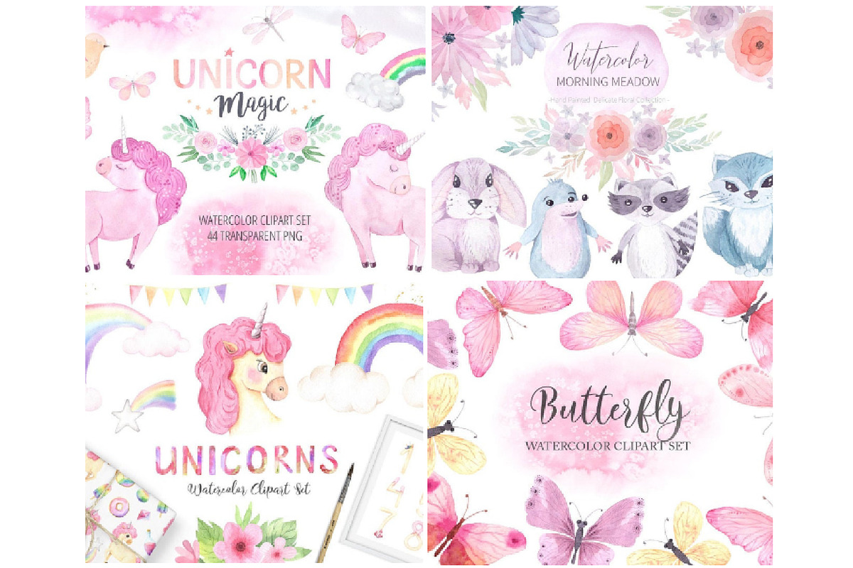 BUNDLE Watercolor Cute Animals 70%, a Graphic by LarysaZabrotskaya