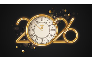 New Year gold logo number 2026, an Object Illustration by kotoffei