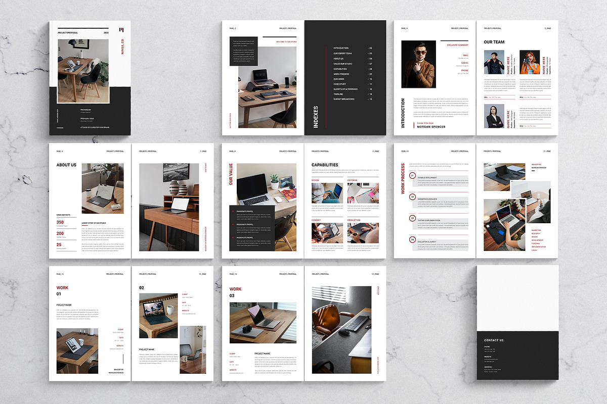 Project Proposal Template, a Brochure Template by DesignCrest (Photo 12 of 13)