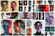 90 Glitch faces, a Person Illustration by Handmadefont (Thumbnail 6 of 94)