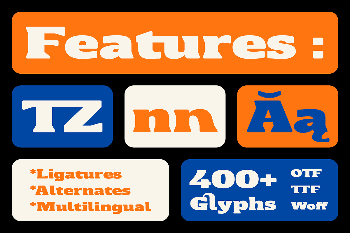 AO Maverix - Display Typeface, a Font by OwunStudio (Photo 2 of 15)