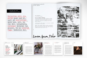 Brutalist Editorial Template, a Print Template by McLittle Stock