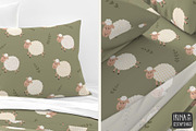 Cute Sheep Seamless Pattern, a Wallpaper Graphic by Irina Ostapenko (Thumbnail 5 of 5)