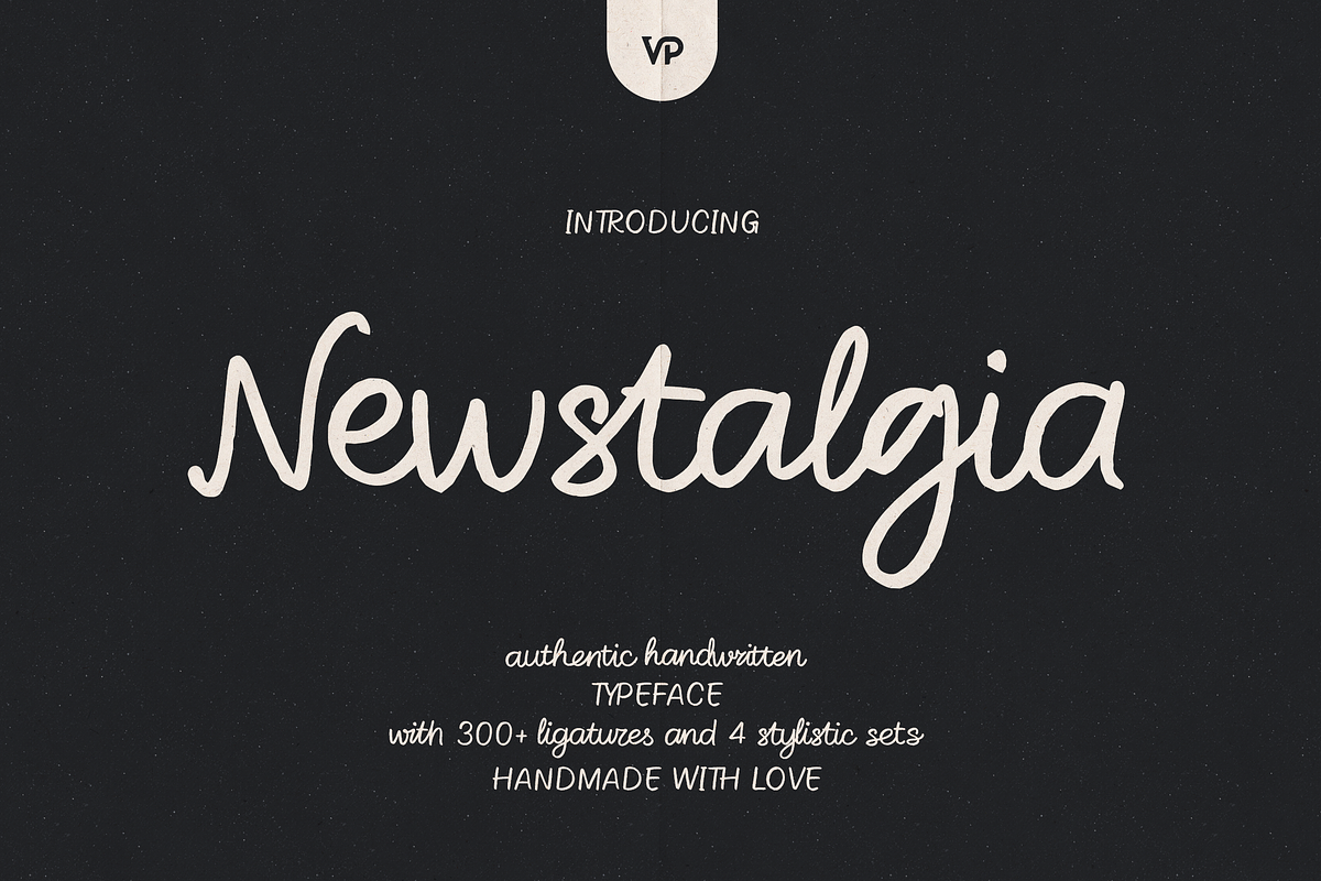 Newstalgia - Handwritten Font Script, a Handwritten Font by VP Fonts (Photo 1 of 21)