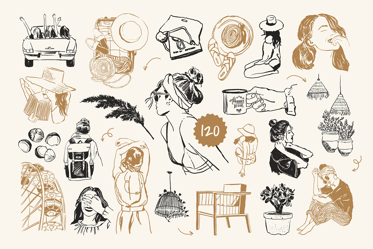 Travel Illustrations, an Object Graphic by iStar Design (Photo 3 of 13)