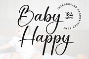 Baby Happy | Script Font, a Handwritten Font by Scratchones (Thumbnail 1 of 8)