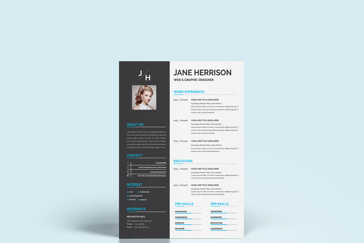 Professional Resume CV Template, a Resume Template by Blackcloud_Creations (Photo 5 of 7)