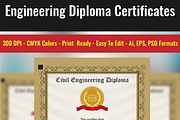 Engineering Diploma Certificates, a Stationery Template by shujaktk (Thumbnail 1 of 5)