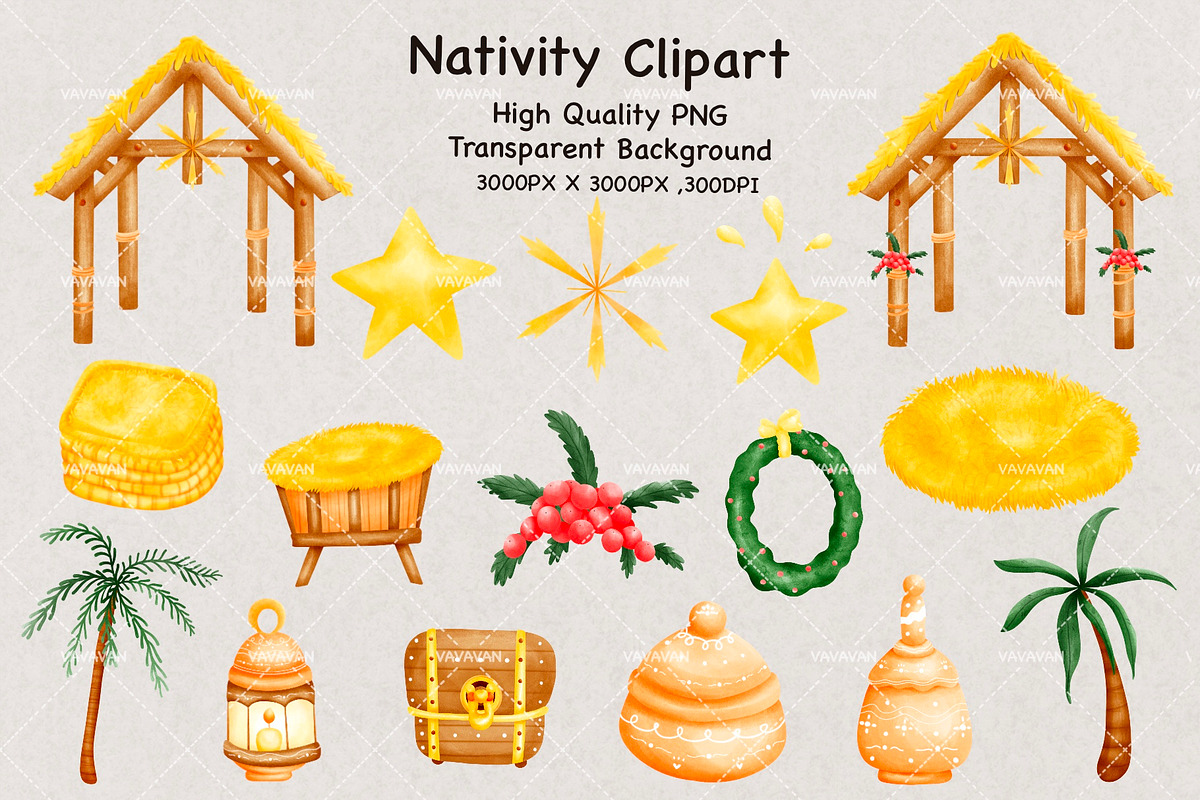 Christmas Nativity Scene Clipart, a Person Illustration by Vavavan Artwork (Photo 4 of 5)