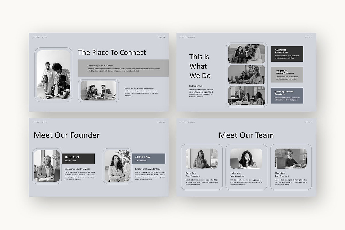 Taka : Pitch Deck Kit Powerpoint, a Presentation Template by Punkl Camp (Photo 6 of 16)